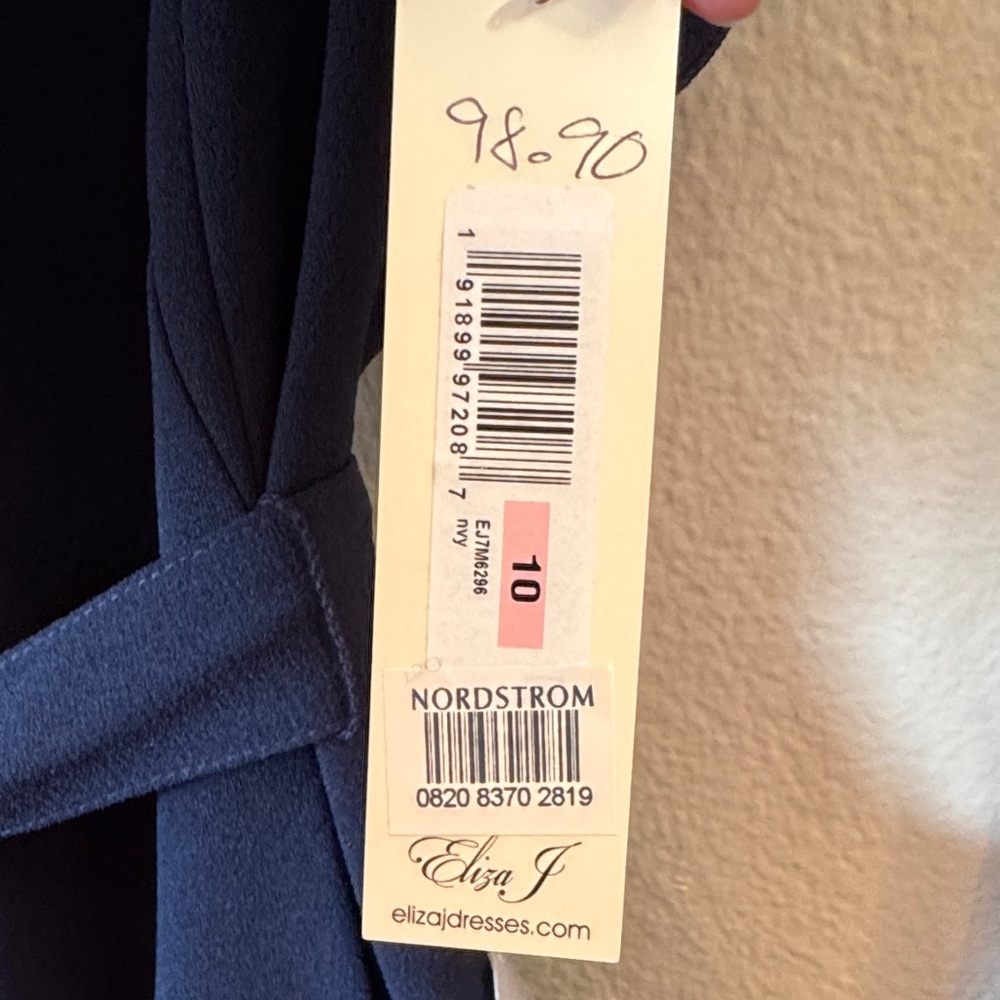 Eliza J Classic Navy Midi Dress - Picture 3 of 7